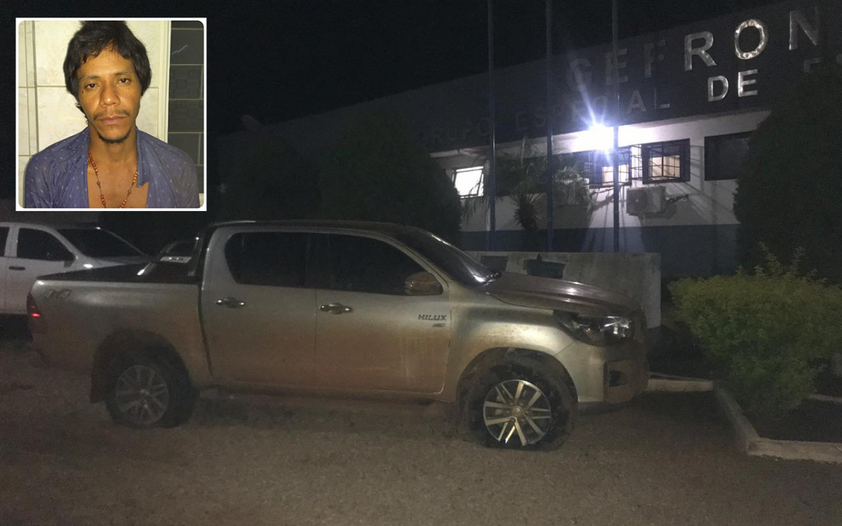 Suspeito detido na fronteira  com Toyota Hilux roubada