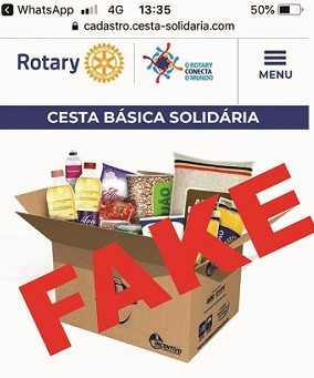 Clubes de Rotary de Cceres alertam sobre  Fake News de distribuio de Cestas Bsicas