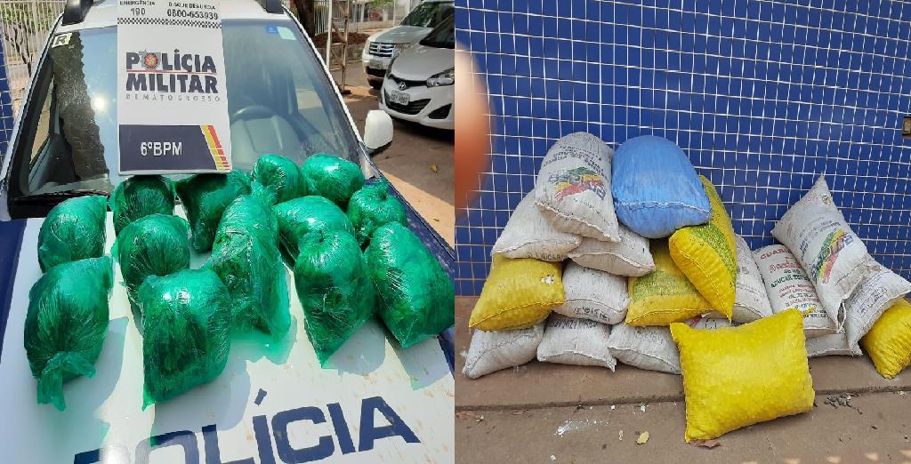 Boliviana  presa transportando 13 sacos com folhas secas de coca