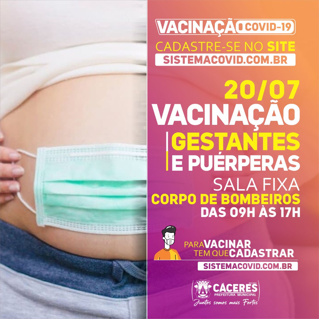 Prefeitura de Cceres retoma vacinao de gestantes e purperas