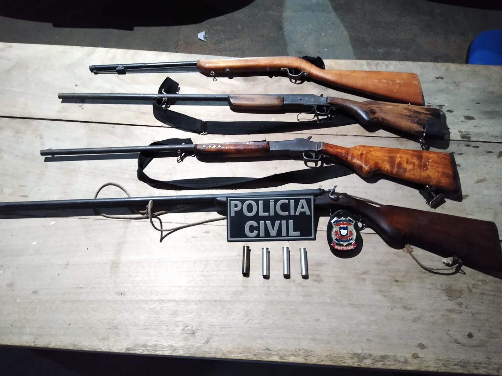 Polcia Civil apreende quatro armas de fogo aps  atendimento de violncia domstica em Mirassol