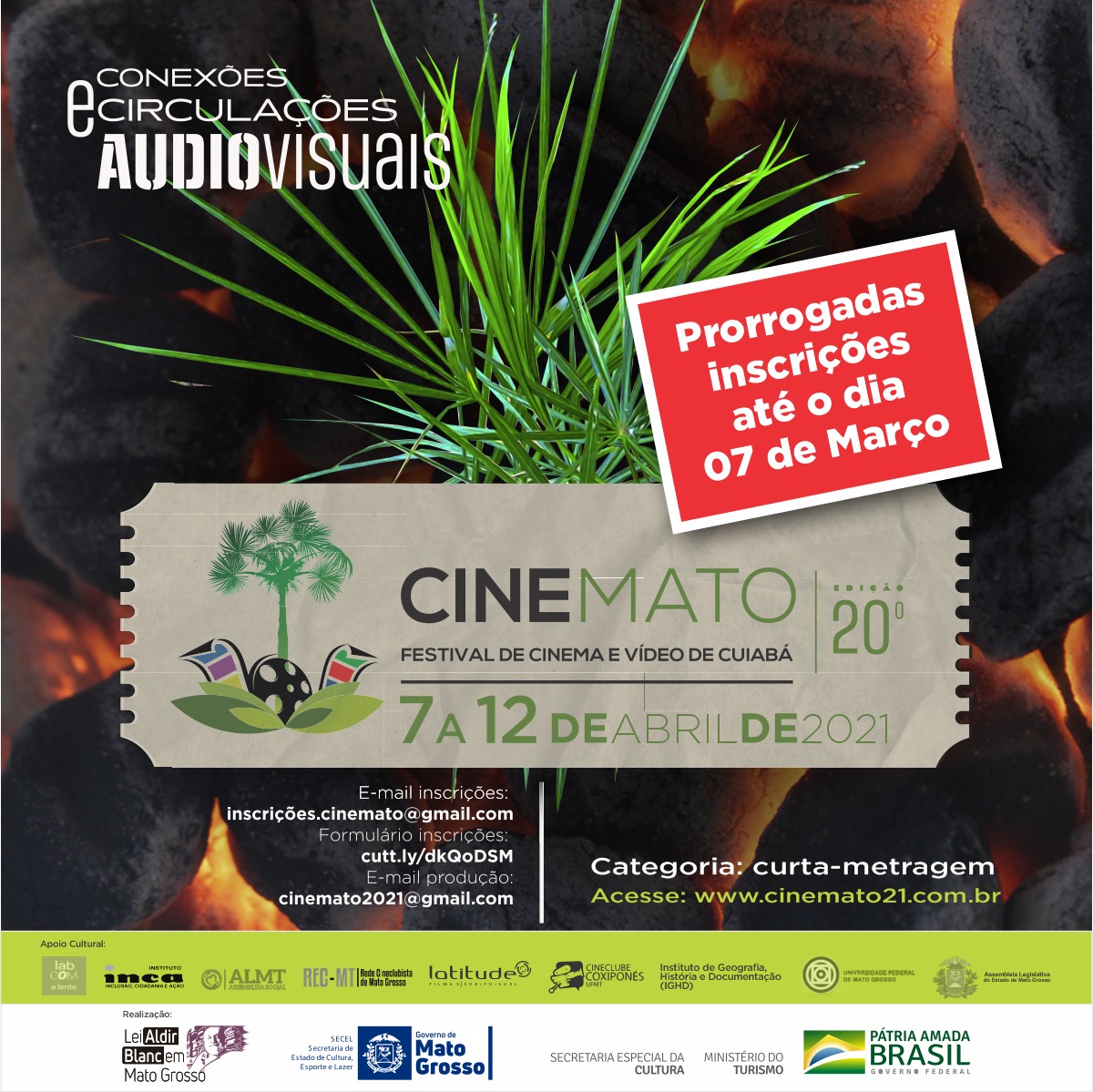 Festival Cinemato prorroga inscries para a categoria curta-metragem at 7 de maro