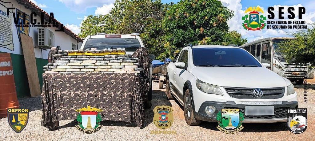 Gefron prende trs pessoas com 47 kg de drogas no Rio Paraguai