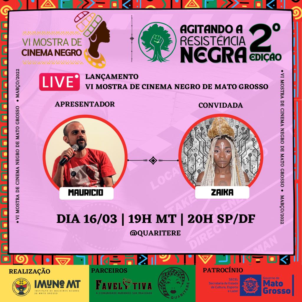 6ª Mostra de Cinema Negro de Mato Grosso começa nesta quarta-feira,16