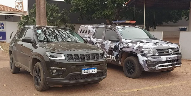 Jeep Compass roubado em Chapada  recuperado em Pontes e Lacerda