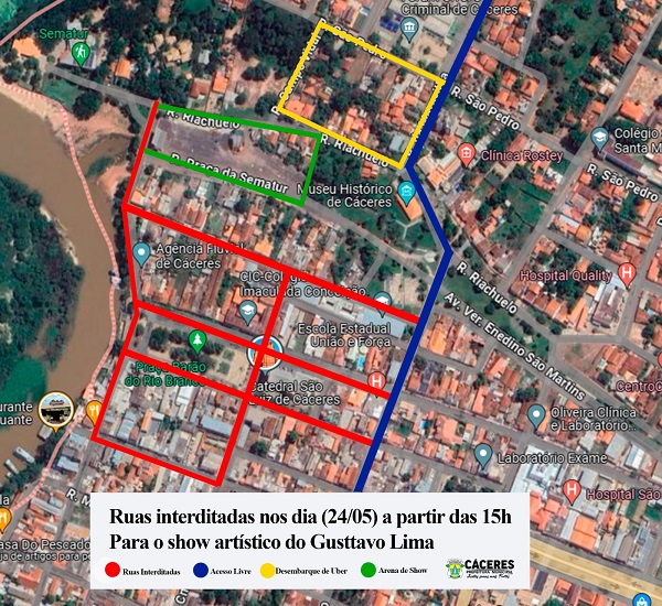 Prefeitura de Cceres implementa estratgia de trnsito para Show de Gustavo Lima