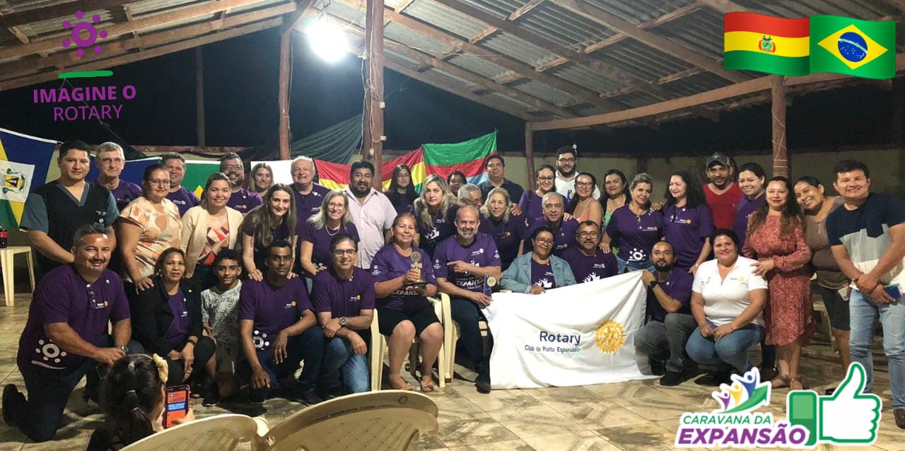 Caravana da Expanso cruza fronteira e funda Club de Rotary em San Matias