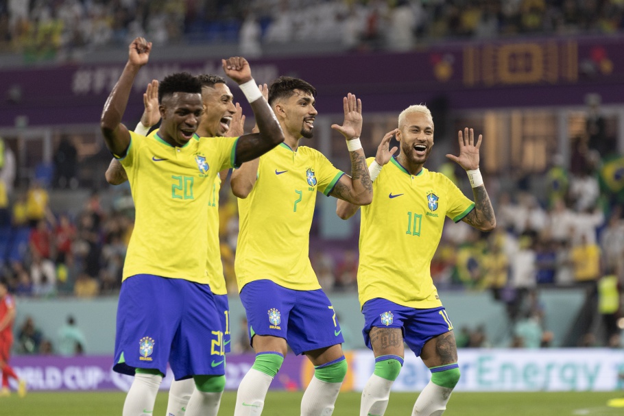 Brasil vence a Coreia por 4 a 1 e enfrenta nesta sexta-feira (9) a Crocia pelas quartas de final