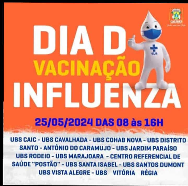 Prefeitura promove neste sbado (25) Dia D de Vacinao contra a Influenza
