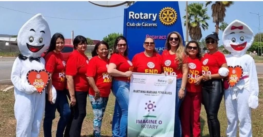 Rotary e RotaKids promovem campanha de incentivo  vacinao contra Plio em Cceres